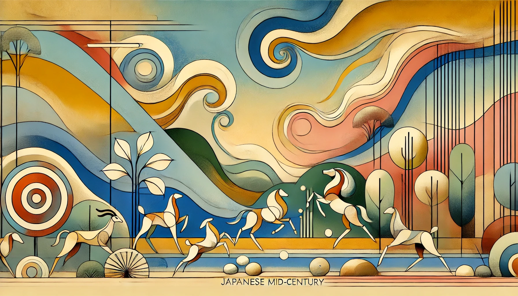 Carnival of Animals choreography blending minimalist Fauvist, Japanese mid-century & Spanish styles