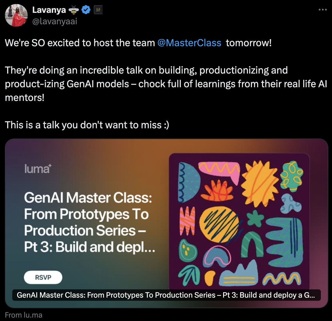 https://twitter.com/lavanyaai/status/1889042887364821278