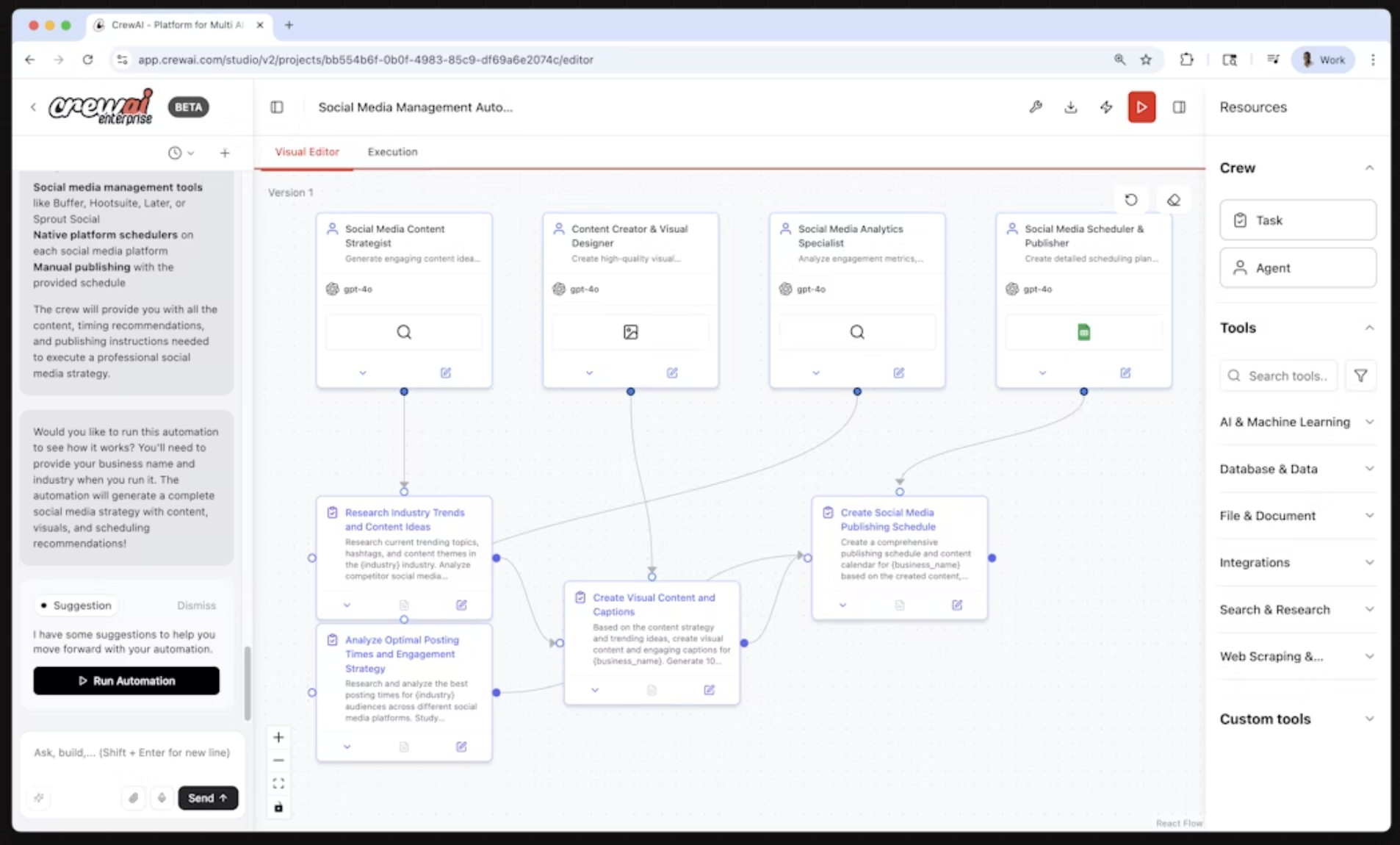 Crew AI Visual Studio
