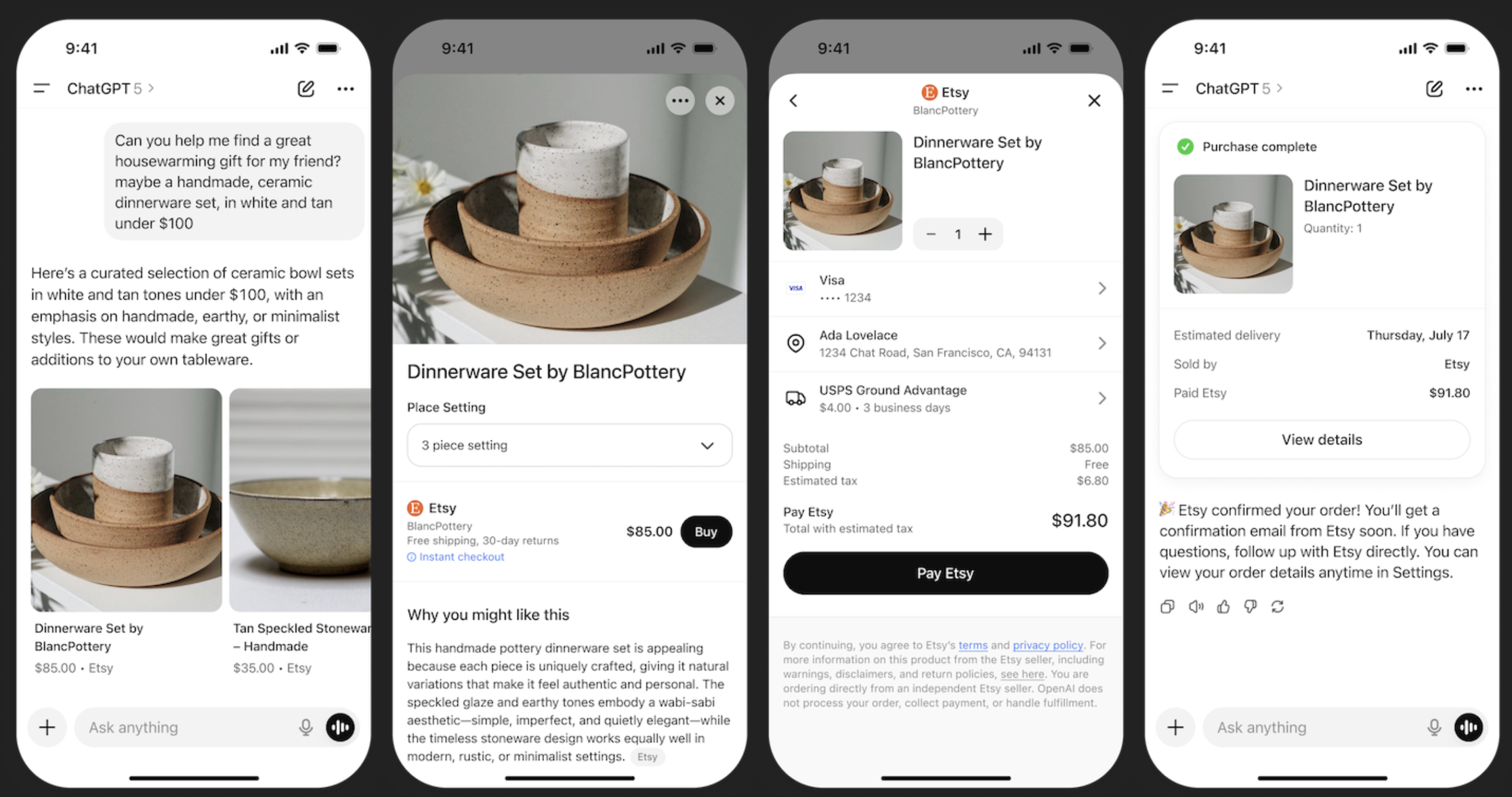 ACP in motion: ChatGPT discovers, Etsy fulfills, Stripe settles