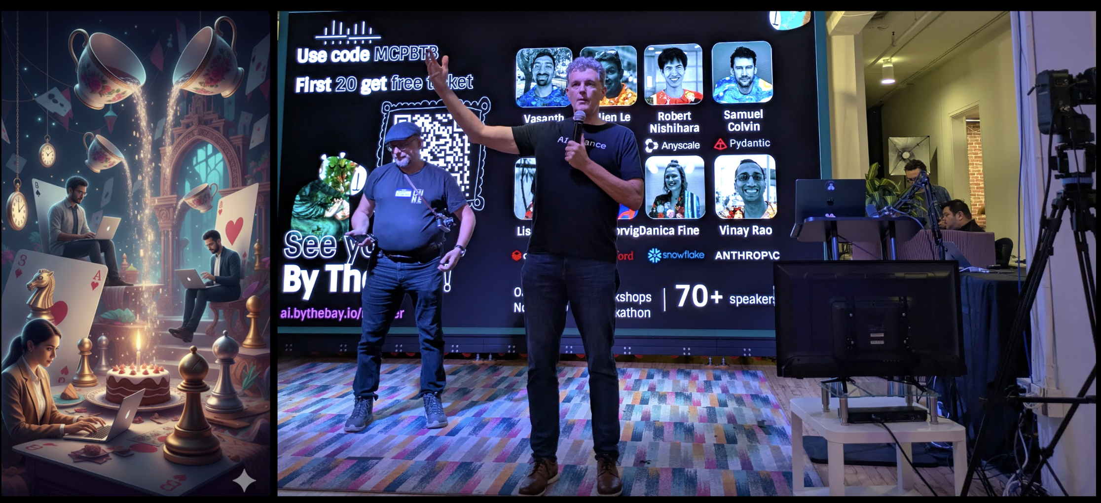 Event hosts Alexy Khrabrov & Dave Nielsen (PayPal’s first Dev Rel & likely first Dev Rel ever! )